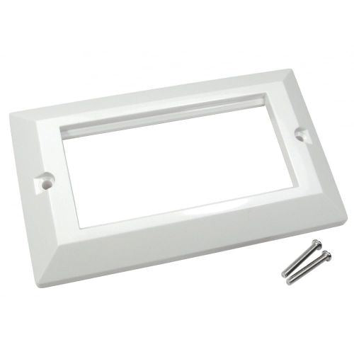 Ex-Pro Euromod Faceplate Wall Plate Outlet 2 Gang Wall Frame for 4 Keystone Modules, 1 Pack