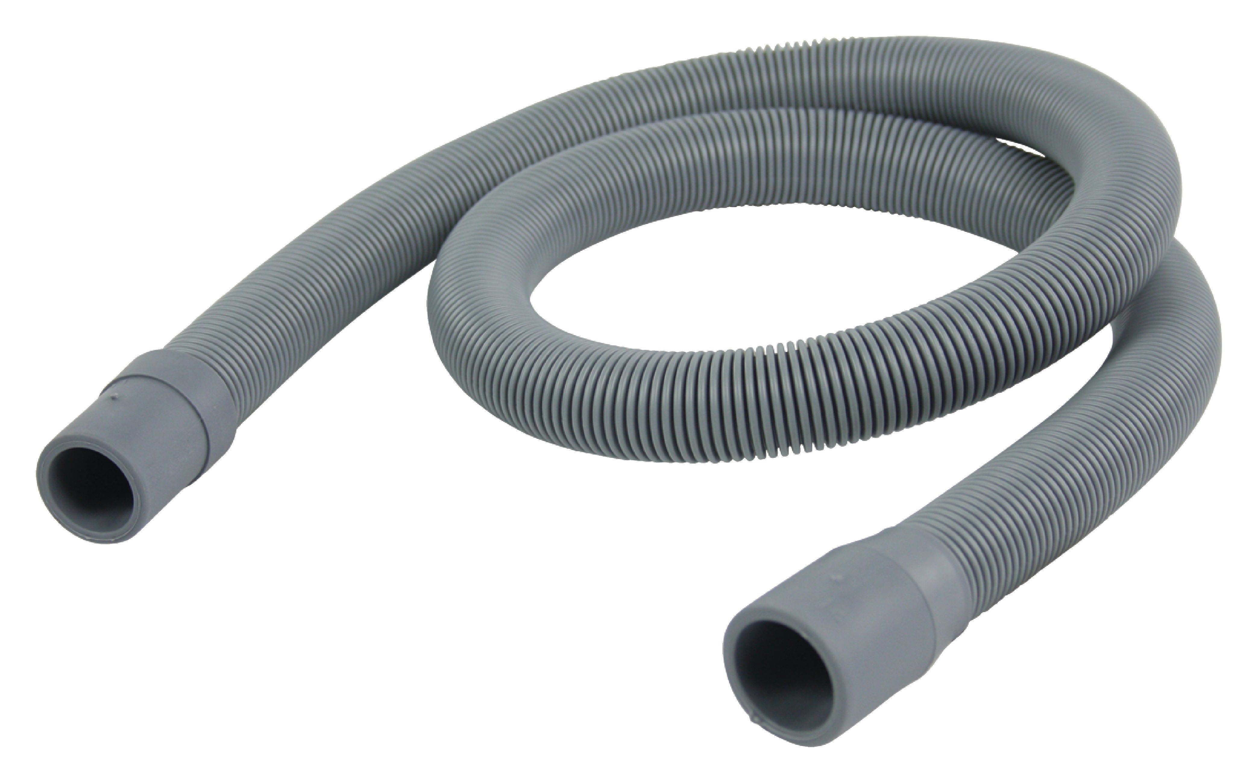 Nedis Outlet Appliance Drain Hose | 21 mm | 19 mm | 1.5 Bar | 90 °C | 1.00 m | Application: Dish / Washing Machine | Grey