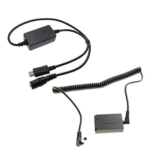 Ex-Pro On-The-Move USB-C PD System, USB-C to DC Coupler Cable Converter Adapter with Ex-Pro DR-E12 LP-E12 Battery Coupler, for Canon EOS M, EOS M10