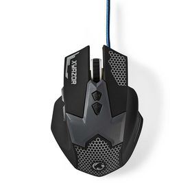 Nedis Gaming Mouse | Wired | 800 / 1200 / 1600 / 2400 dpi | Adjustable DPI | Number of buttons: 7 | Right-Handed | 1.50 m | LED