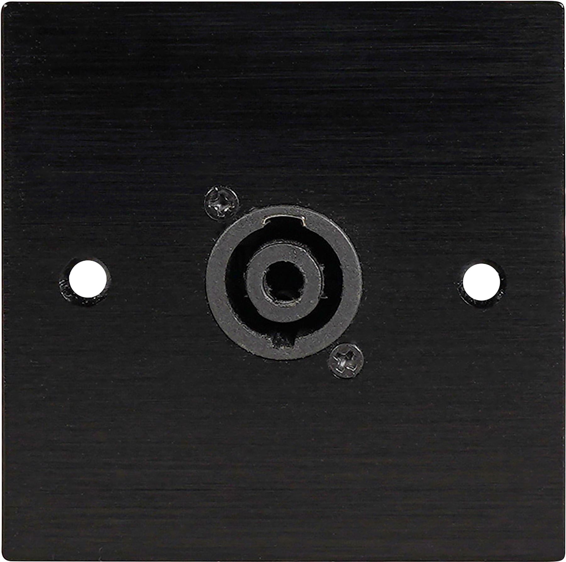 Black Wall Face Plate Electrical AV Slim Series 1 x Four Pole Speaker Socket Wall Plate Metal