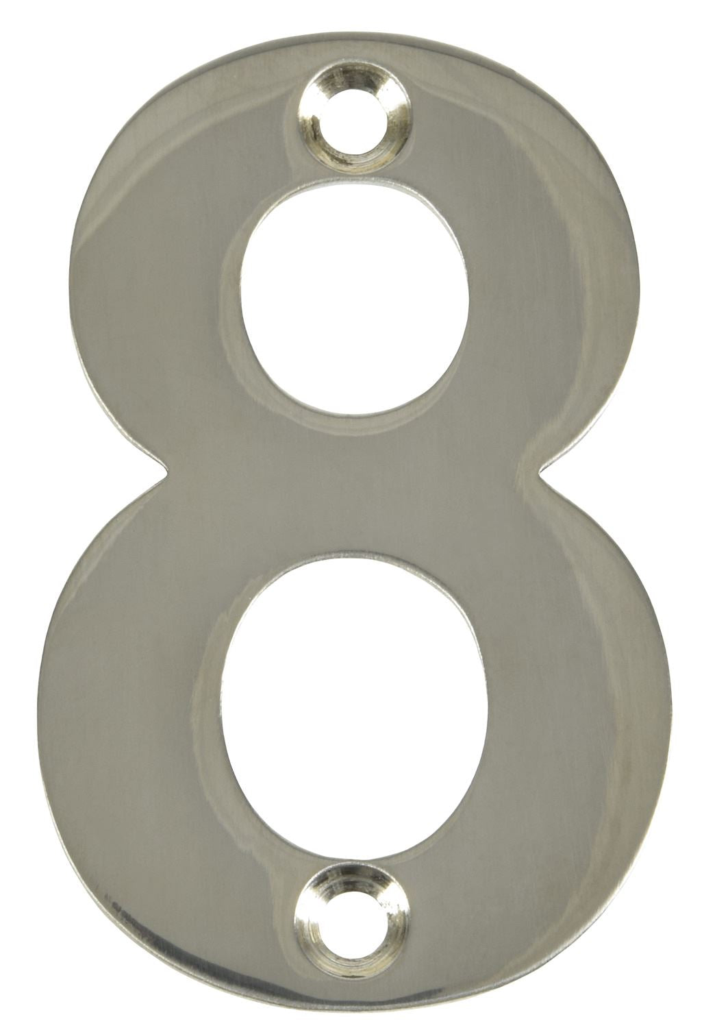 Number 8 Polished Chrome Door Numbers  2" ( 50 mm ) House Flat Apartment Shop
