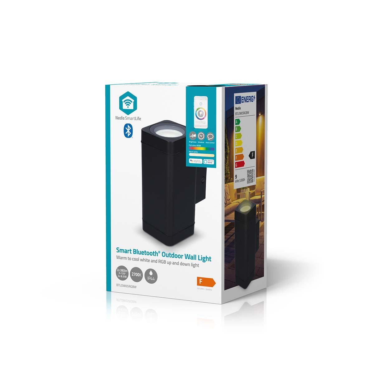 Nedis Smartlife Outdoor Wall Light Zigbee Bluetooth® | Warm to Cool White & RGB Coloured | 2700 - 6500 K | ABS | Android™ / IOS App