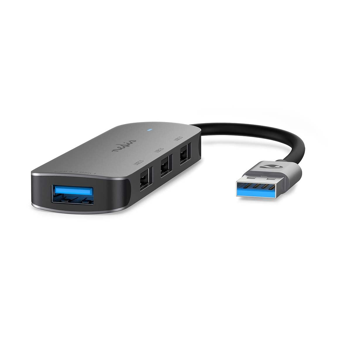 Nedis USB Hub | USB-A Male | 4x USB A Female | 4 port(s) | USB 2.0 / USB 3.2 Gen 1 | USB Powered