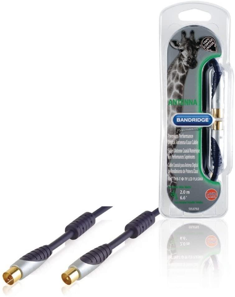 Bandridge 2m Pro Digital TV Ariel Cable Lead Connector Male to Female