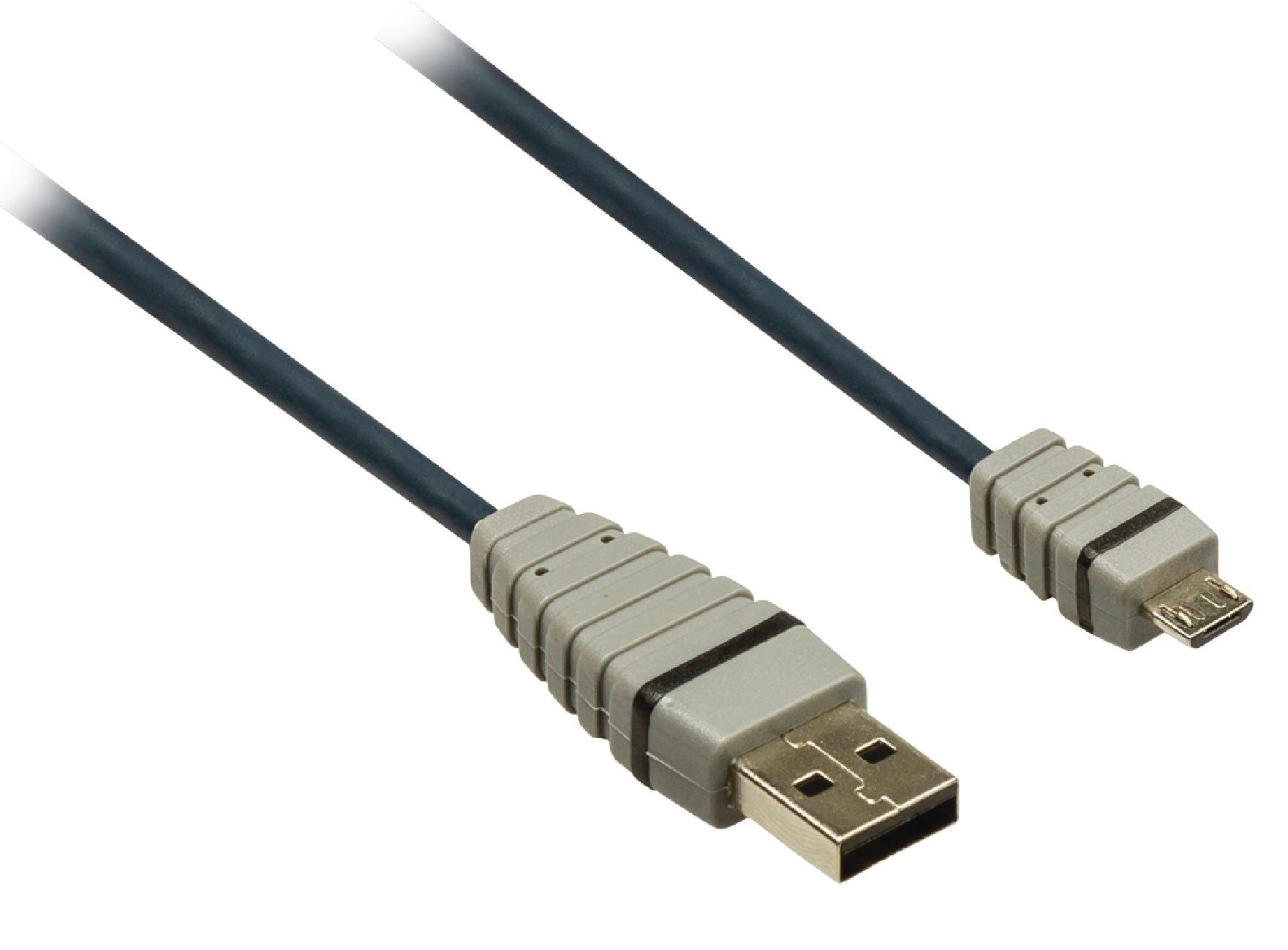 Bandridge 2m USB 2.0 Cable A Male - Micro B Male Round