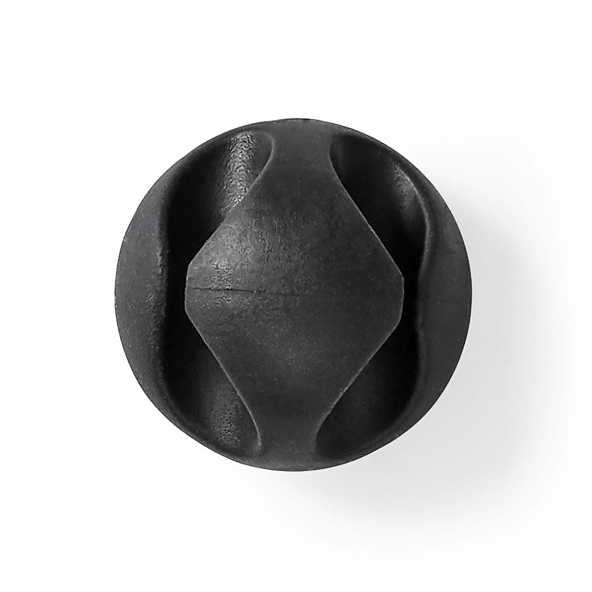 Nedis Cable Management | Cable Clip | Click and Go | 6 pcs | Number of slots: 2 Slots | Maximum cable thickness: 5.3 mm | TPE | Black