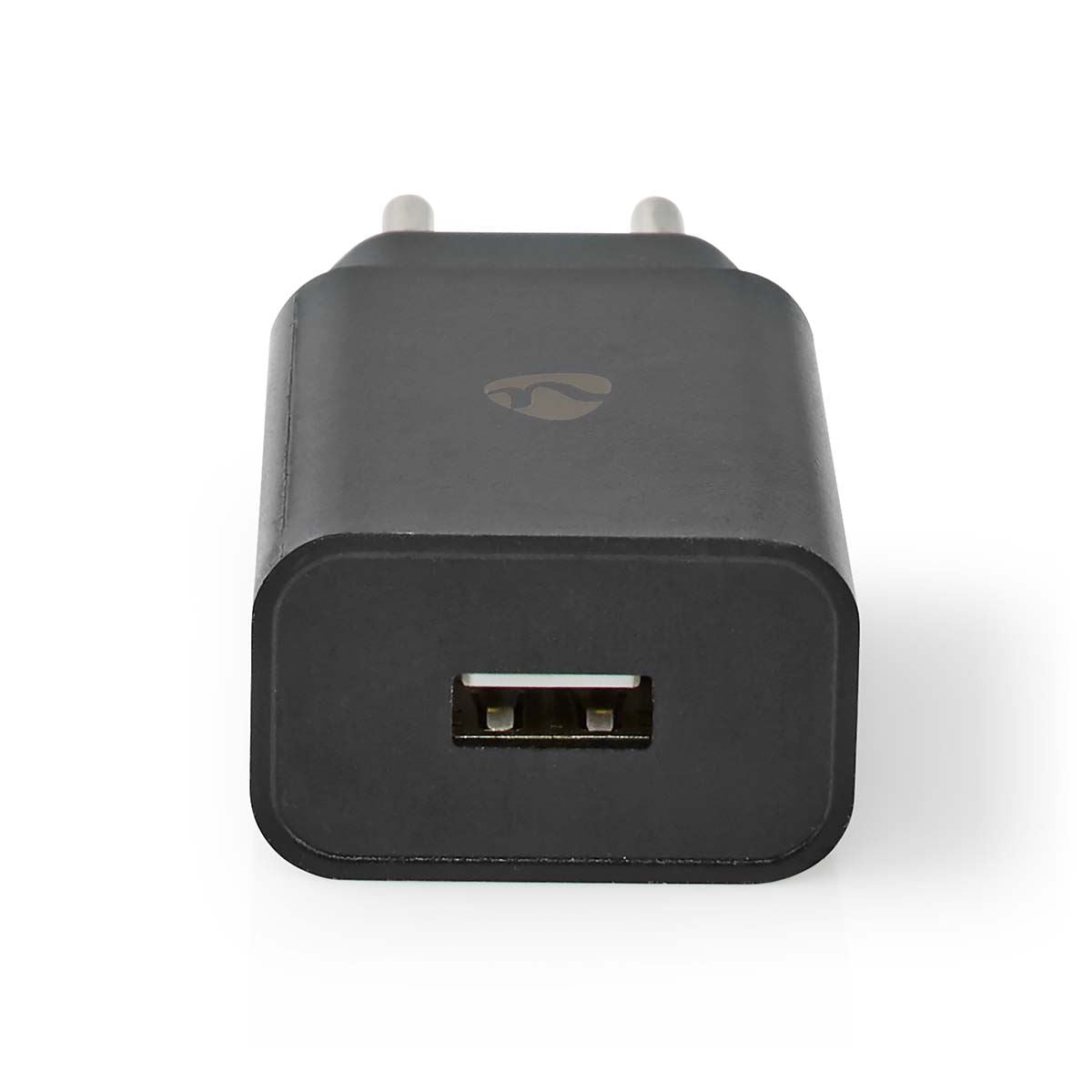 Nedis EU Euro Travel Wall Charger | 12 W | Quick charge feature | 1x 2.1 A | Number of outputs: 1 | USB-A | Micro USB (Loose) Cable | 1.00 m | Single Voltage Output | Black