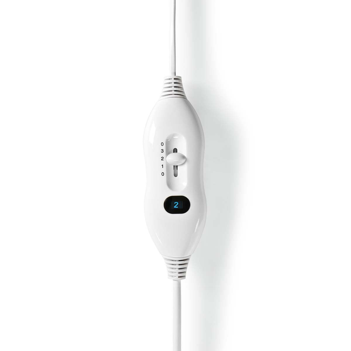 Nedis Heated Blanket, Underblanket 150 x 80cm, 1 Person, White, 3 Levels, Timer Auto-Off, Machine Washable, Soft and Full Body Warming, Sofa Bed Office Use, Warm blanket, Electric throw