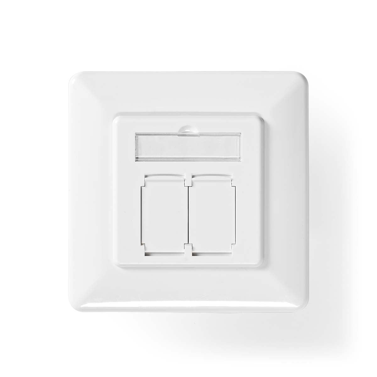 Nedis Network Wall Box | In-Wall | 2 port(s) | CAT7 | Straight | Female | Gold Plated | PVC | Ivory | Box