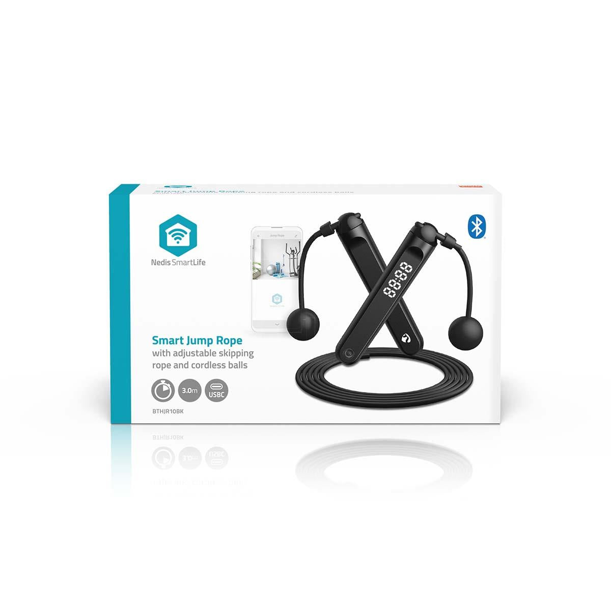 Nedis Smartlife Bluetooth Skipping Exercise Fitness Rope LED / App Counter Adult & Kids