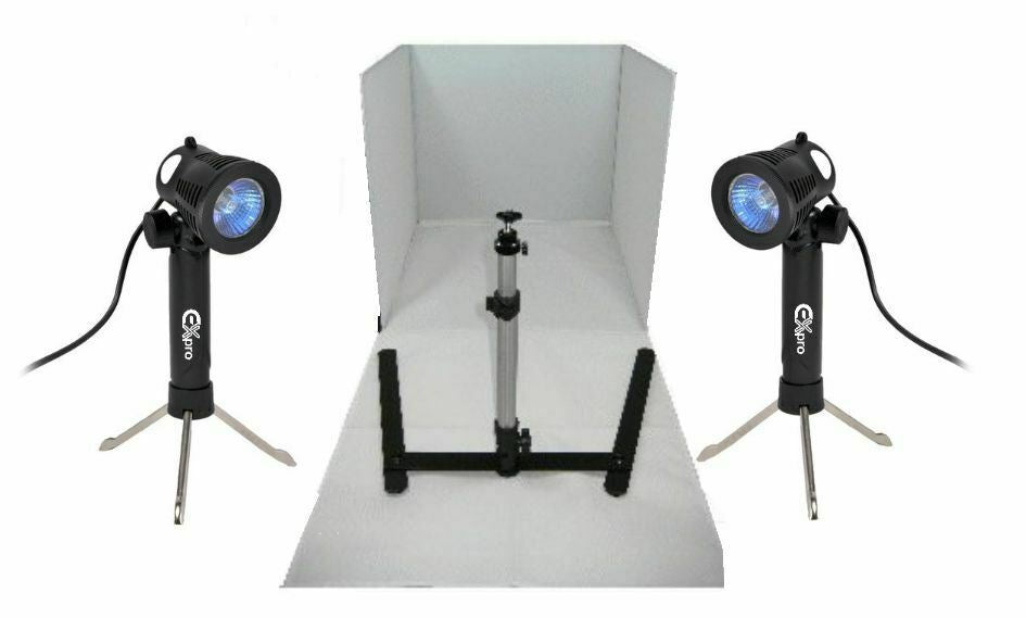 Ex-Pro Product Photo Soft Box Cube studio set - 20" x 20" / 50cm x 50cm, 2 x Daylight Lamps & Case