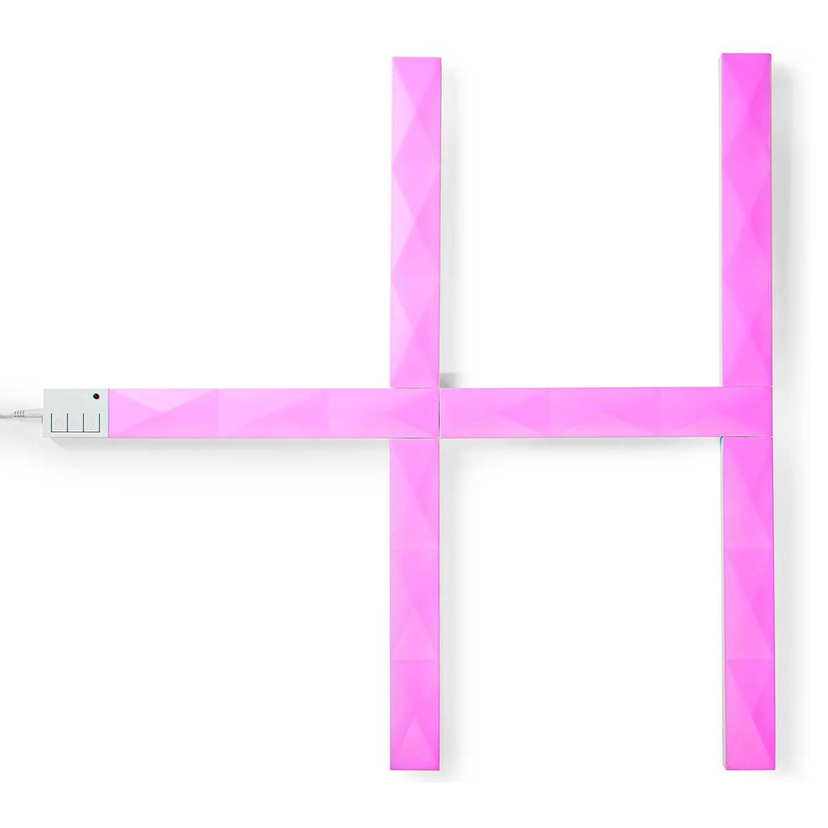 Nedis SmartLife Wi-Fi LED Wall Light 6 Modular Bars, 16 Million Colours, 44 Scene Modes, Music Sync, RGBIC Technology, Dimmable, Voice Control Compatible with Alexa & Google Home