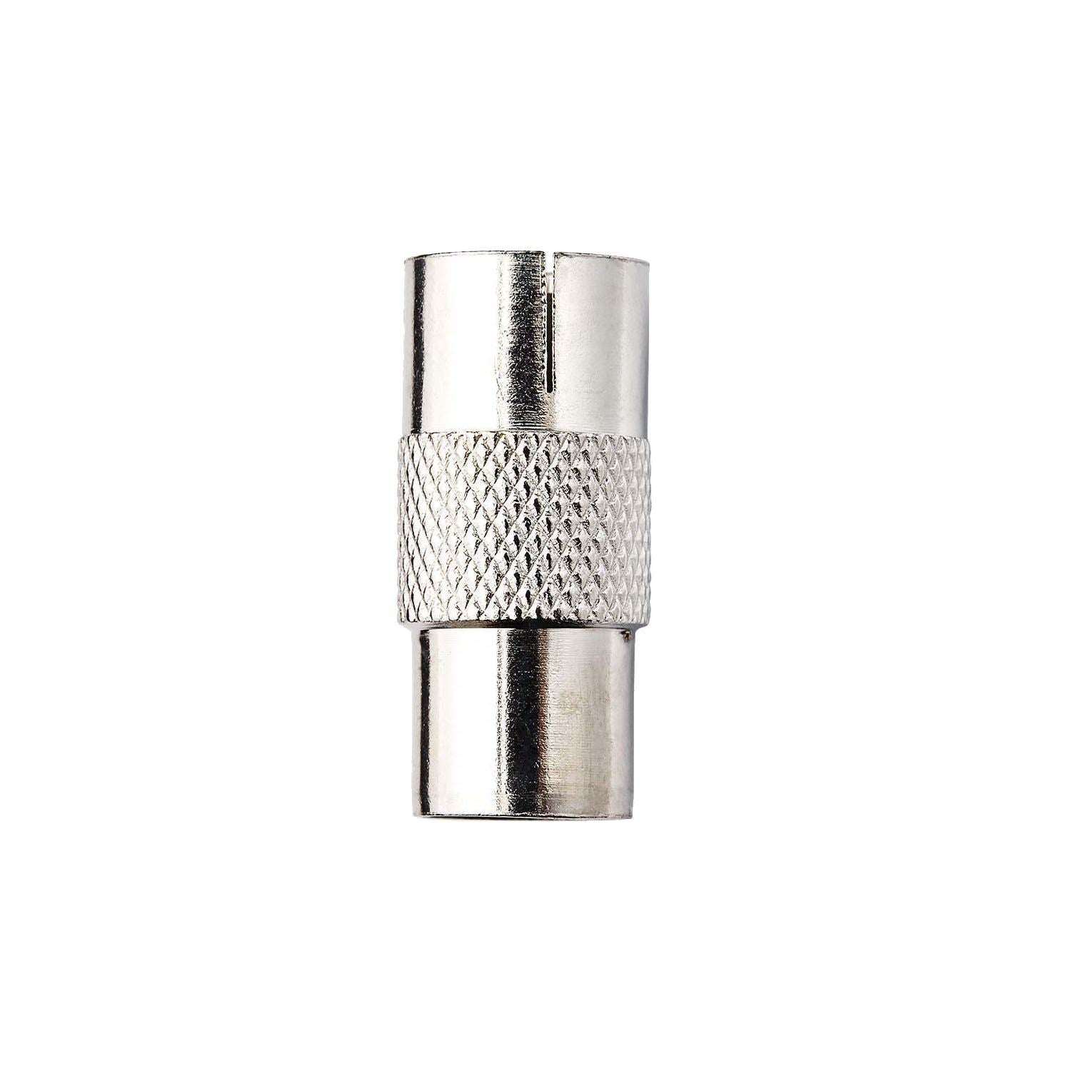 Nedis Satellite & Antenna Adapter | IEC (Coax) Male | IEC (Coax) Female | Nickel Plated | 75 Ohm | Straight | Metal | Silver | 1 pcs | Envelope