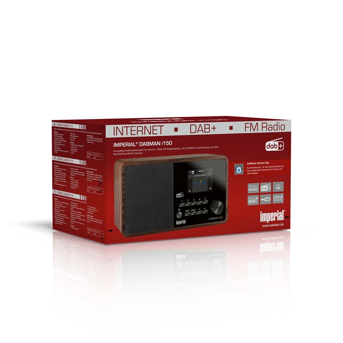 Imperial DABMAN i150 Compact Hybrid Radio DAB+ / FM / Internet Wood Look