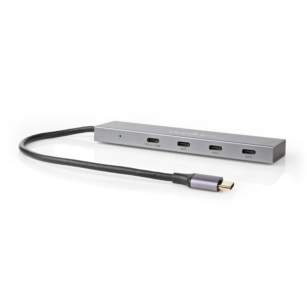 Nedis USB Hub | 1x USB-C™ 3.2 Gen 2 Male | USB-C™ 3.2 Gen 2 Female with PD 3.0 / 3x USB-C™ 3.2 Gen 2 Female | 4 port(s) | USB 3.2 Gen 2 | USB Powered | 10 Gbps