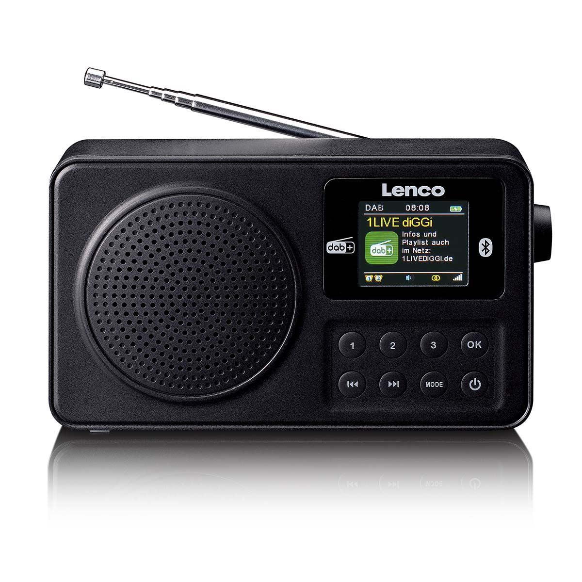 Lenco Portable DAB+/FM radio with Bluetooth® Black