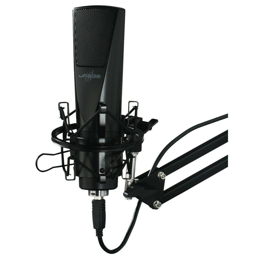 Hama uRage USB Streaming Microphone | Anglepoise Stand Suspension Arm Holder | Adjustable | Black