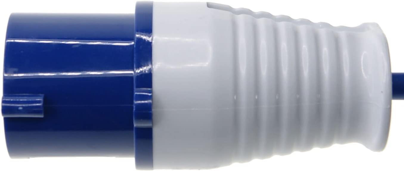 Ex-Pro 20m 16A to 13A Caravan Adapter, 4 Gang Socket Extension Lead, IEC 60309 Plug to UK 3 Pin Sockets with LED Indicator