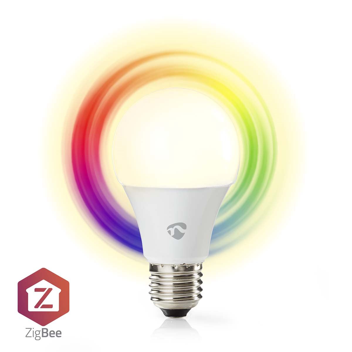 Nedis SmartLife Full Colour LED Bulb E27 Zigbee, Control Colour & Brightness with SmartLife App, Voice Control via Alexa & Google Home, Timer Function
