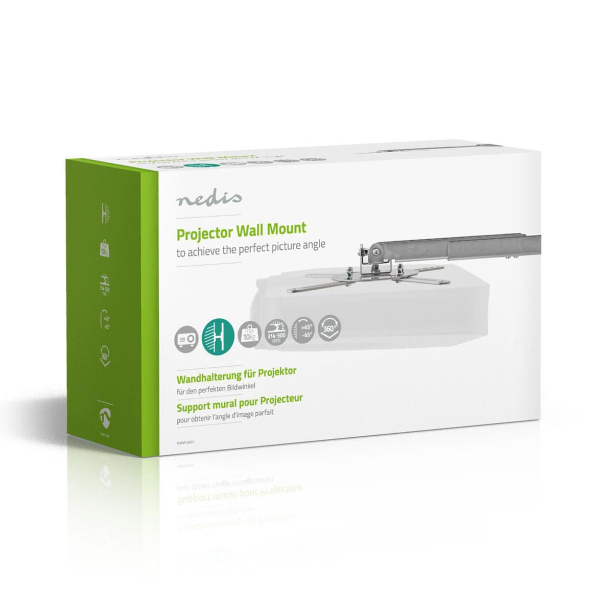 Nedis Projector Mount | Full Motion | 10 kg | Rotatable | Tiltable | Steel | Silver