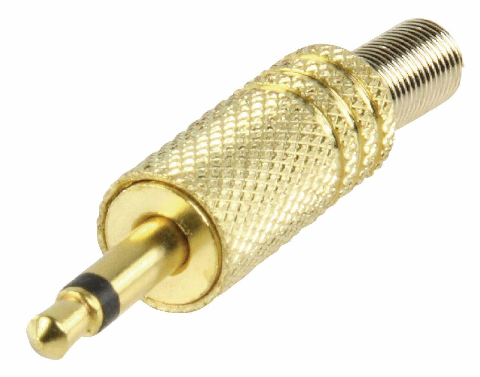 3.5mm Male Mono Connector Plug, Gold