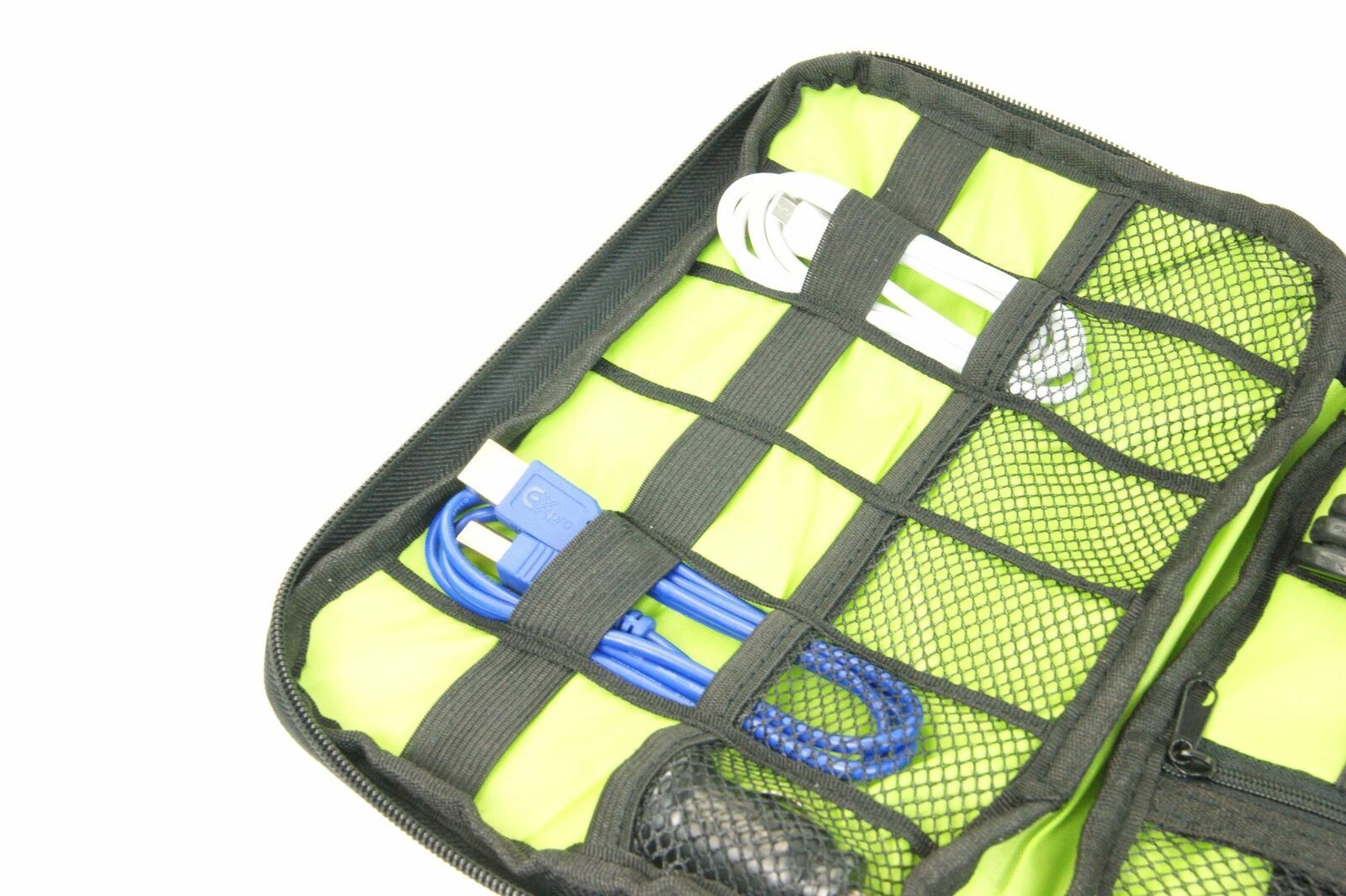 Ex-Pro Zip Up Travel Organiser for Cables, Accessories, Connectors, Memory cards, USB drive etc..