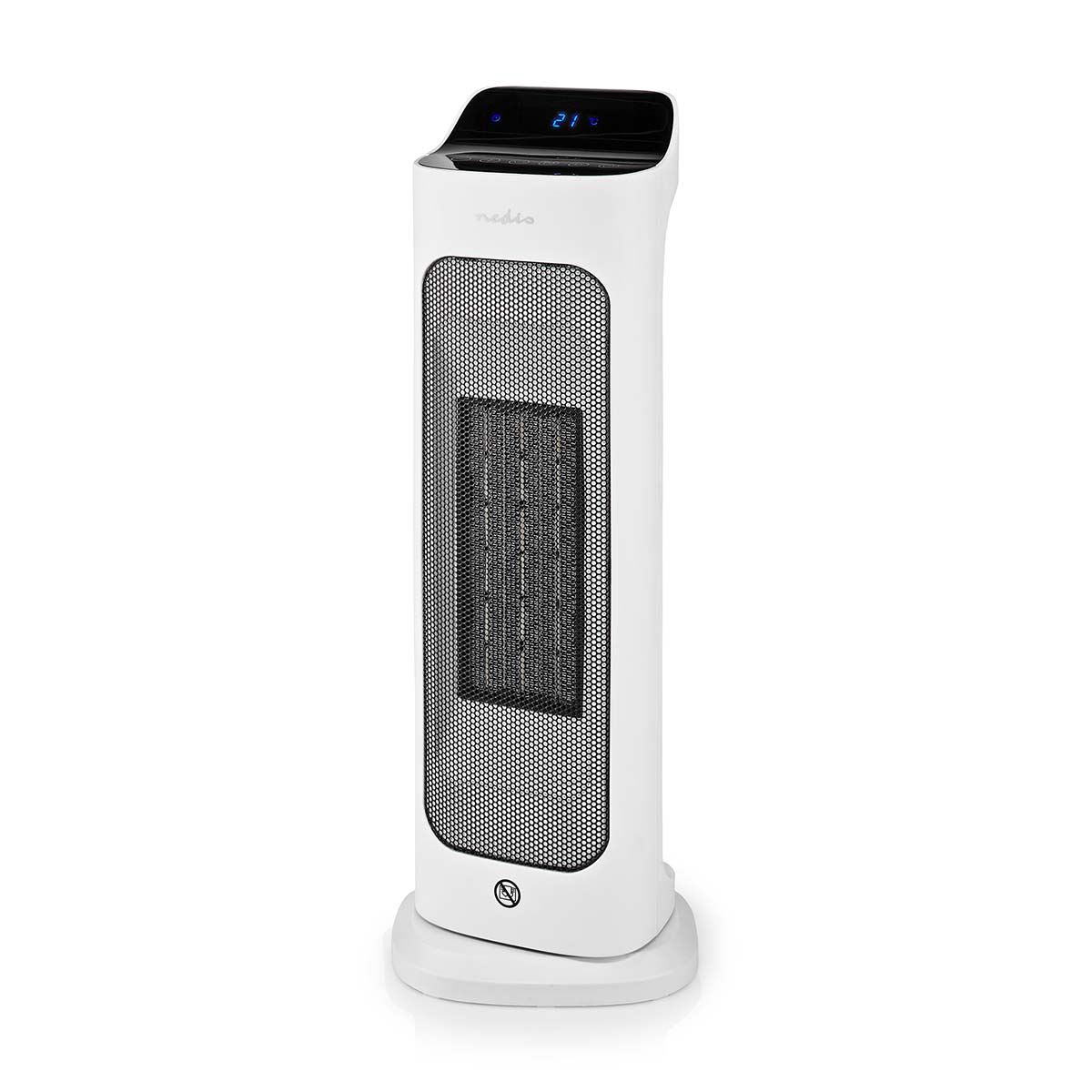 Nedis SmartLife Ceramic PTC Fan Heater | Wi-Fi | 2000 W | 2 Heat Settings | Oscillation | Display | 10 - 49 °C | Android™ / IOS | White