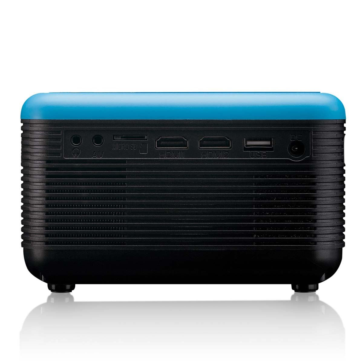 Lenco LCD Projector, DVD Player & Bluetooth® with high resolution, supports Full HD 1080P content Blue