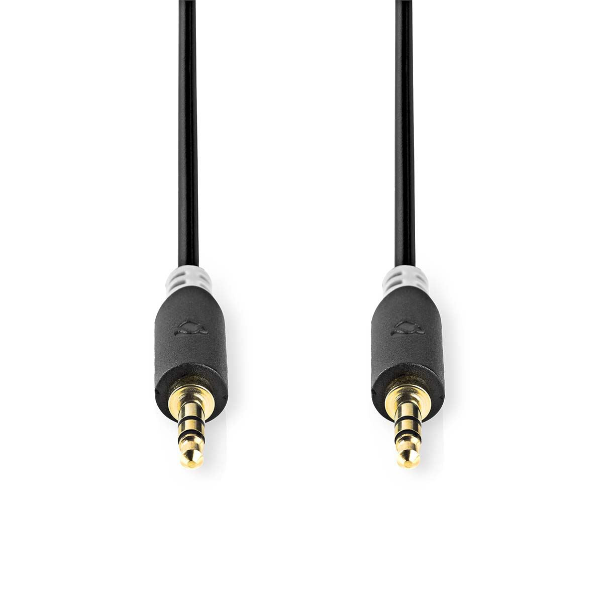 Nedis Stereo Audio Cable | 3.5 mm Male | 3.5 mm Male | Gold Plated | 10.0 m | Round | Anthracite | Box