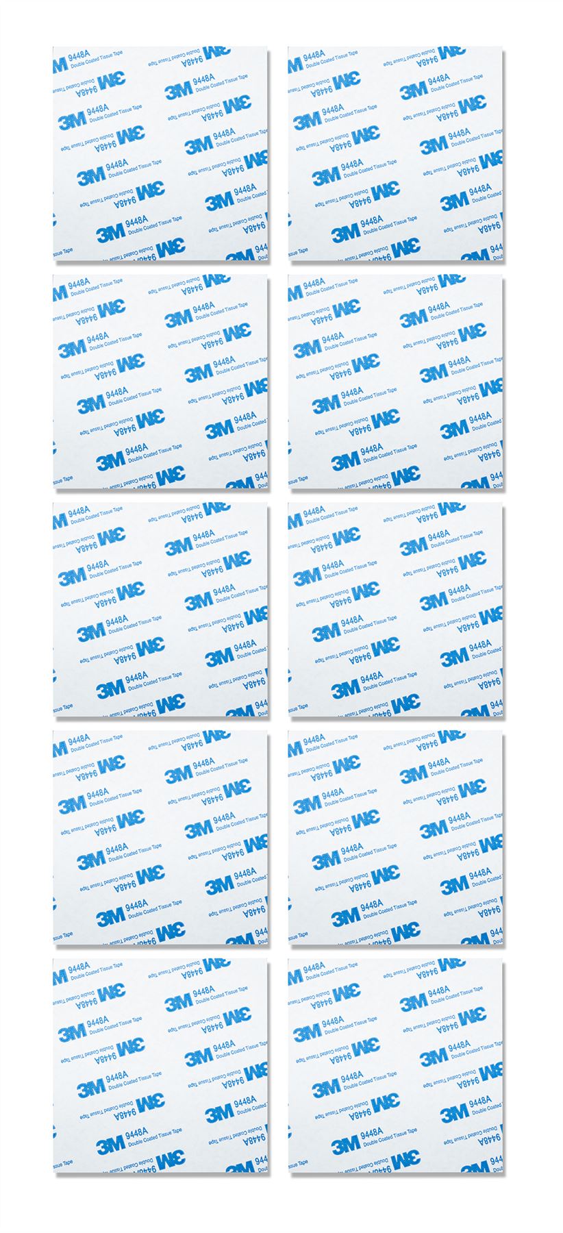 100mm 5 Pack Double-Sided Square Adhesive Mounting Pads