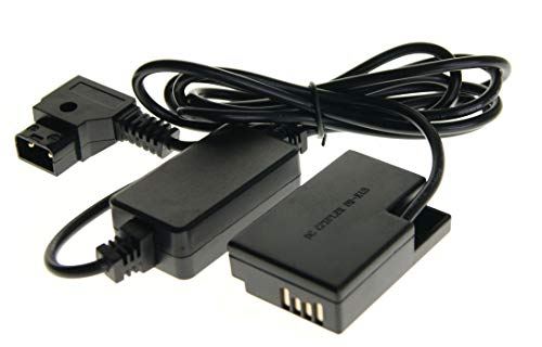 Ex-Pro D-Tap Dtap Power Type B 2 Pin Male to Canon DR-E18 Power Supply Adapter Coupler for Canon Cameras