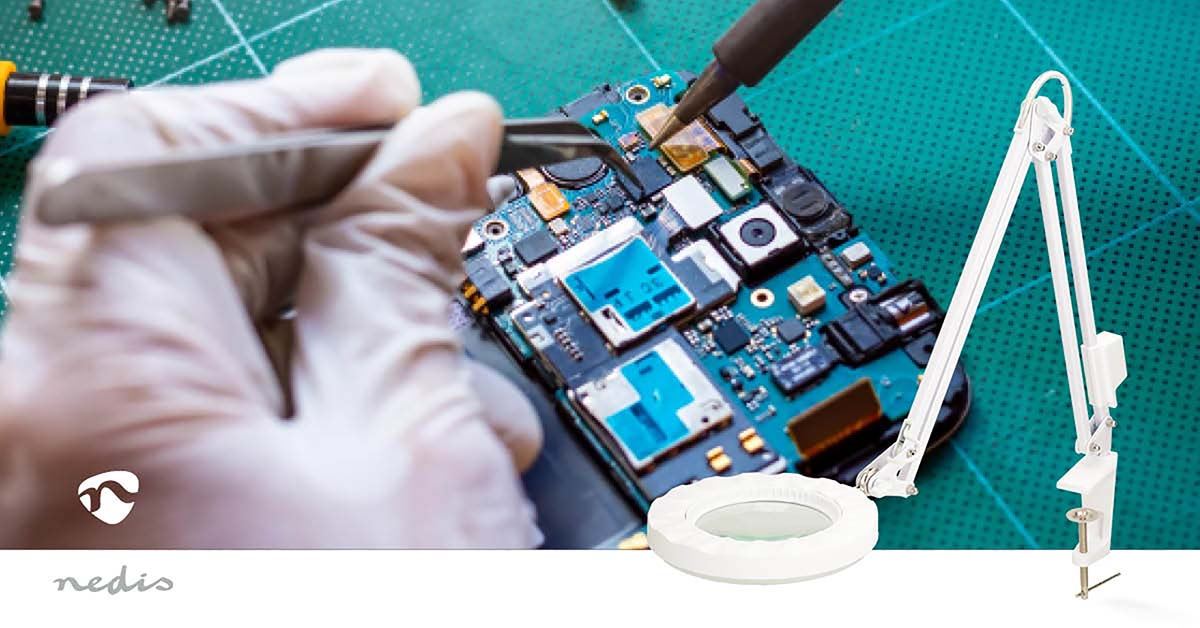 Nedis Magnifying Table Lamp Close Work, Crafts & More | LED | Lens strength: 3 Diopter | 6500 K | 6 W | 700 lm | White