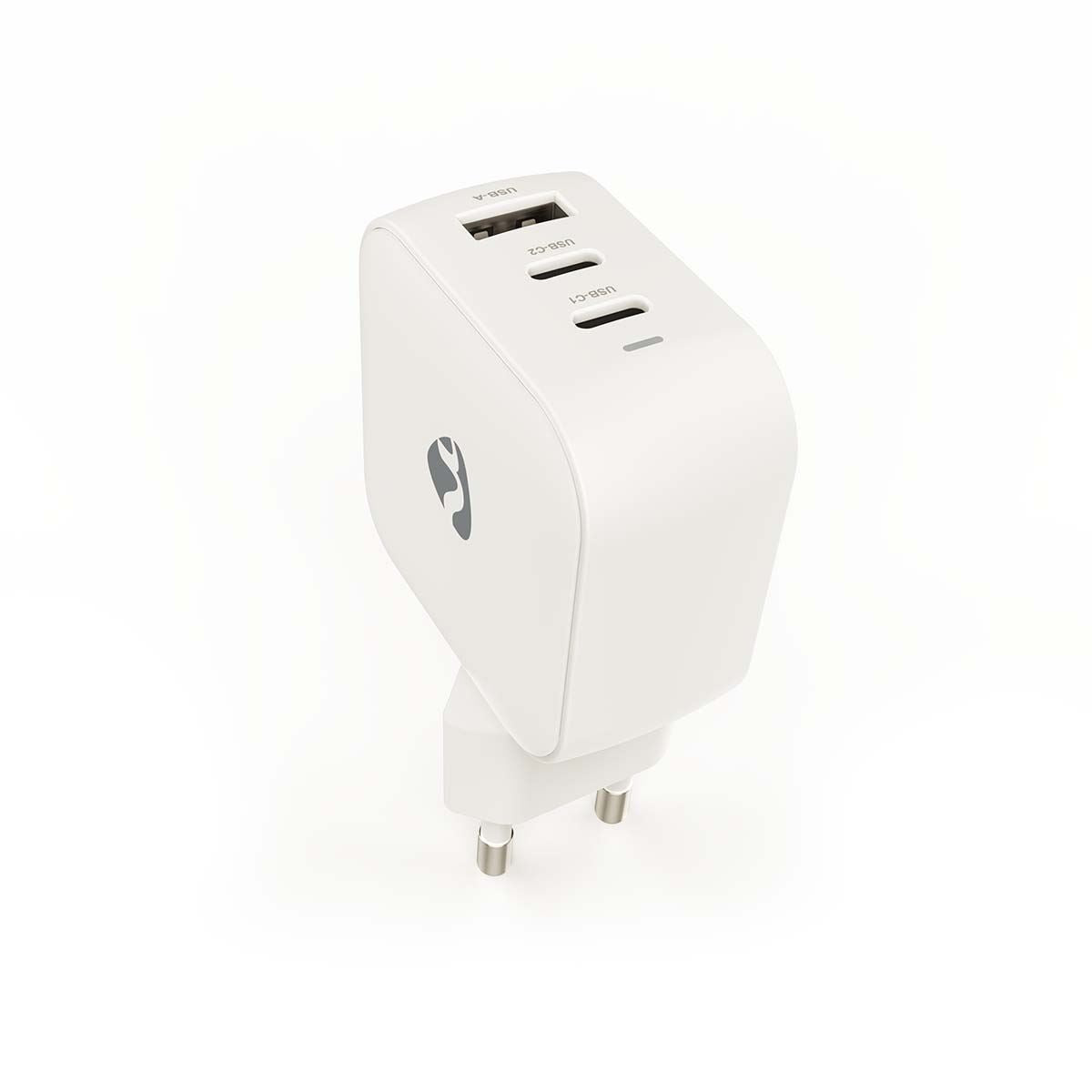 Nedis EU Euro Travel Wall Charger | 70 W | GaN | PD3.0 | Quick charge feature | 1.5 / 2.25 / 2.5 / 3.0 / 3.5 A | Number of outputs: 3 | USB-A / 2x USB-C™ | Automatic Voltage Selection | White