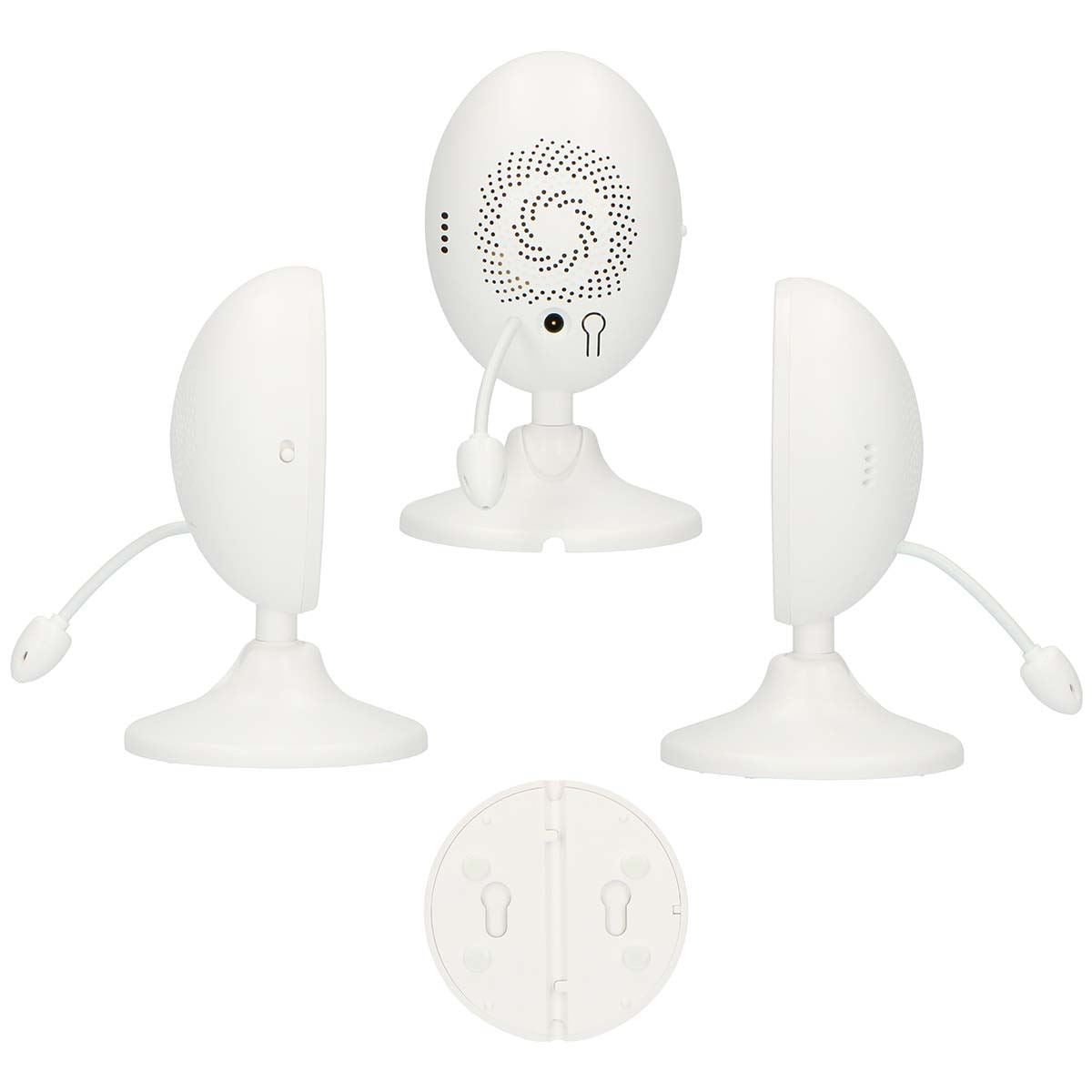 Alecto DVM-140+C Video Baby Monitor with 2 Cameras, 4.3" Inch No Wifi Baby Monitor, Temperature, Night Vision, Lullaby, Two-Way Audio - White