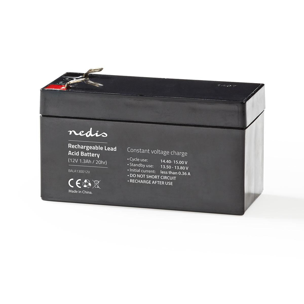 Nedis Battery | Lead-Acid | Rechargeable | 12 V | 1300 mAh