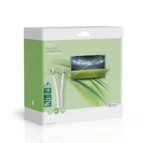 Nedis IEC (Coax) CAT6 Combi Cable on reel | RG58 | 75 Ohm | Triple Shielded | ECA | 25.0 m | Round | White | Gift Box