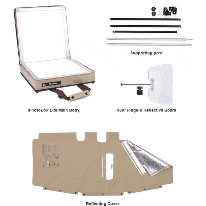 Digpro iPhotoBox Lite 40cm Photo Light Box, LED Photography Studio with 6000 Lux Lighting, 5 Brightness Levels, Reflection-Free Product Photography