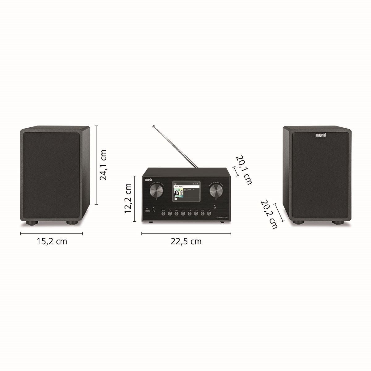 Imperial DABMAN i310 CD Hybrid micro Hi-fi System DAB+ / FM / Internet / Bluetooth Black