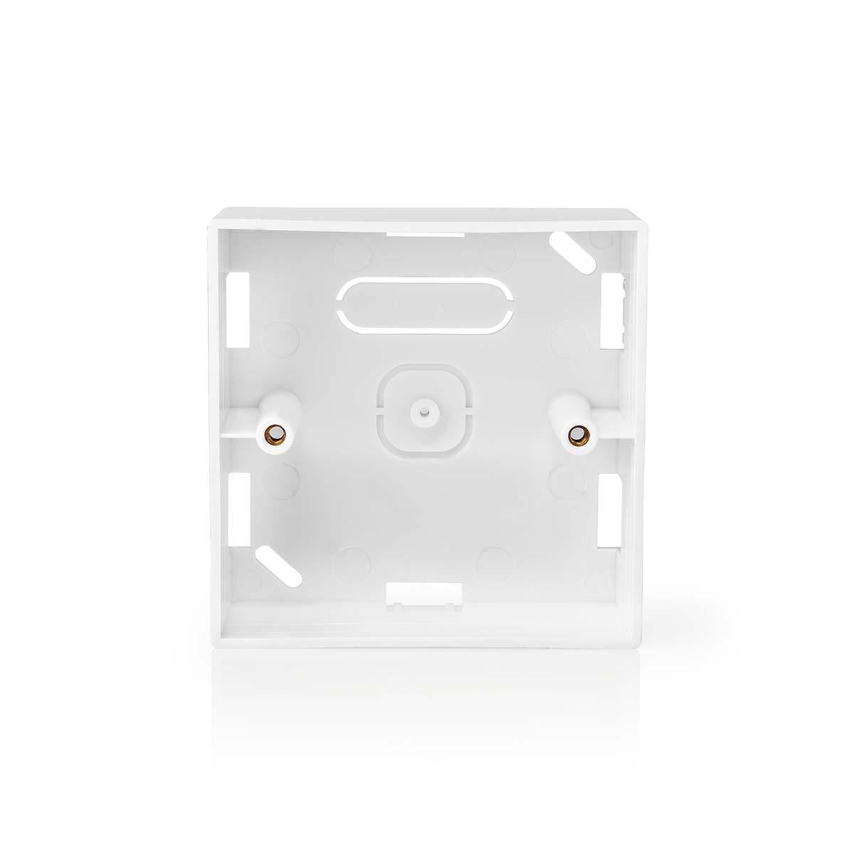 Nedis Back Box for Smart Switches, Surface Mounted with Multiple Cable Openings, 86 x 86 x 35 mm, ABS, White, Compatible with Nedis SmartLife