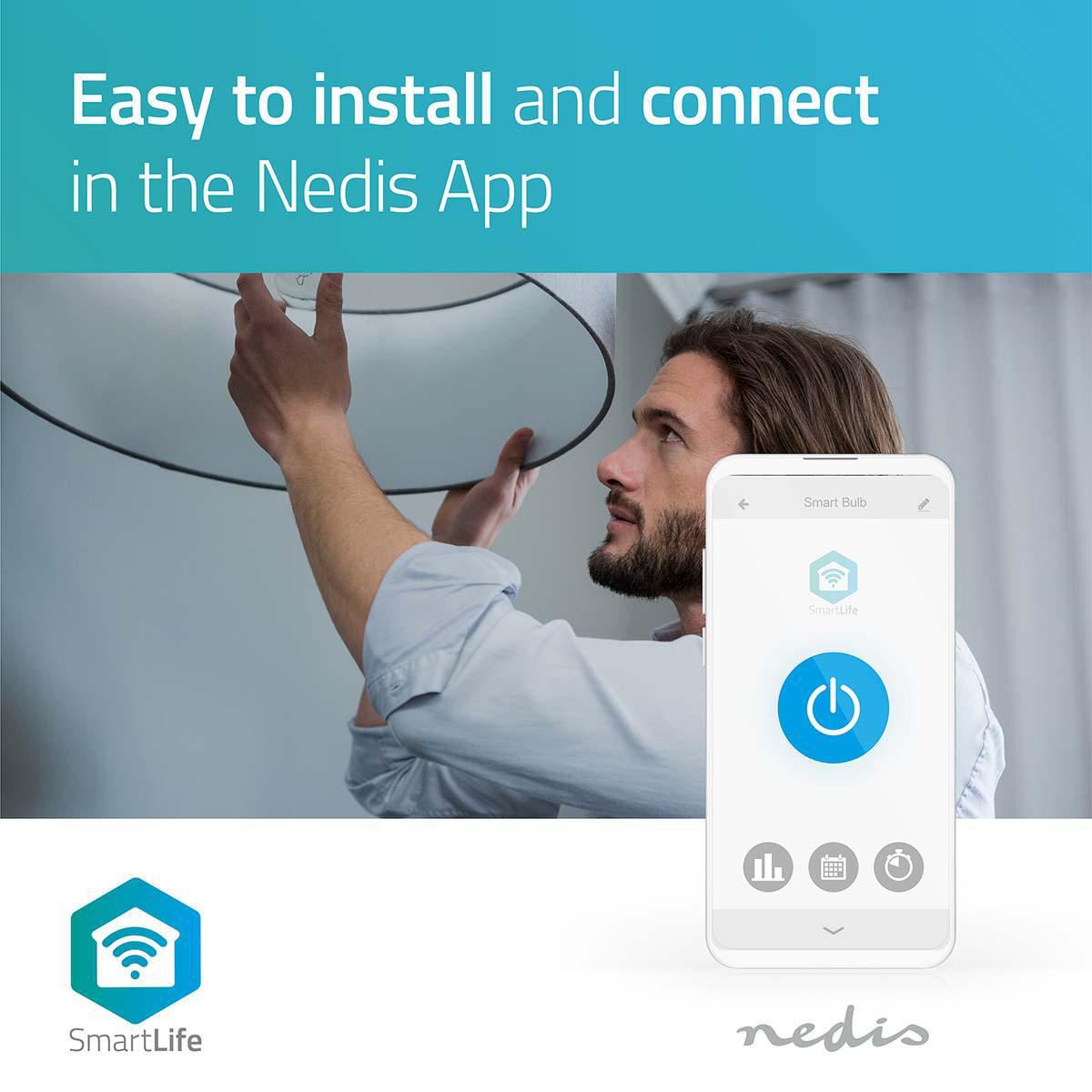 Nedis SmartLife LED Bulb | Wi-Fi | GU10 | 330 lm | 4.5 W | Warm White | 2700 K | Android™ / IOS | PAR16 | 1 pcs
