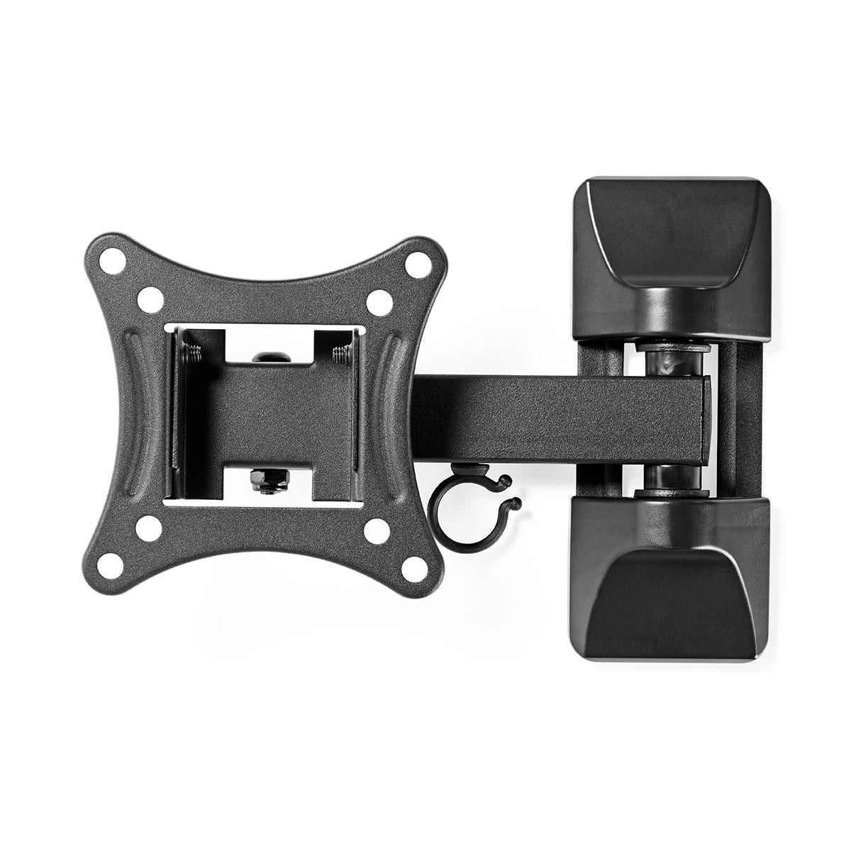 Nedis Full Motion TV Wall Mount | 13-27 " | Maximum supported screen weight: 15 kg | Tiltable | Rotatable | Minimum wall distance: 60 mm | Maximum wall distance: 199 mm | 2 Pivot point(s) | ABS / Steel | Black