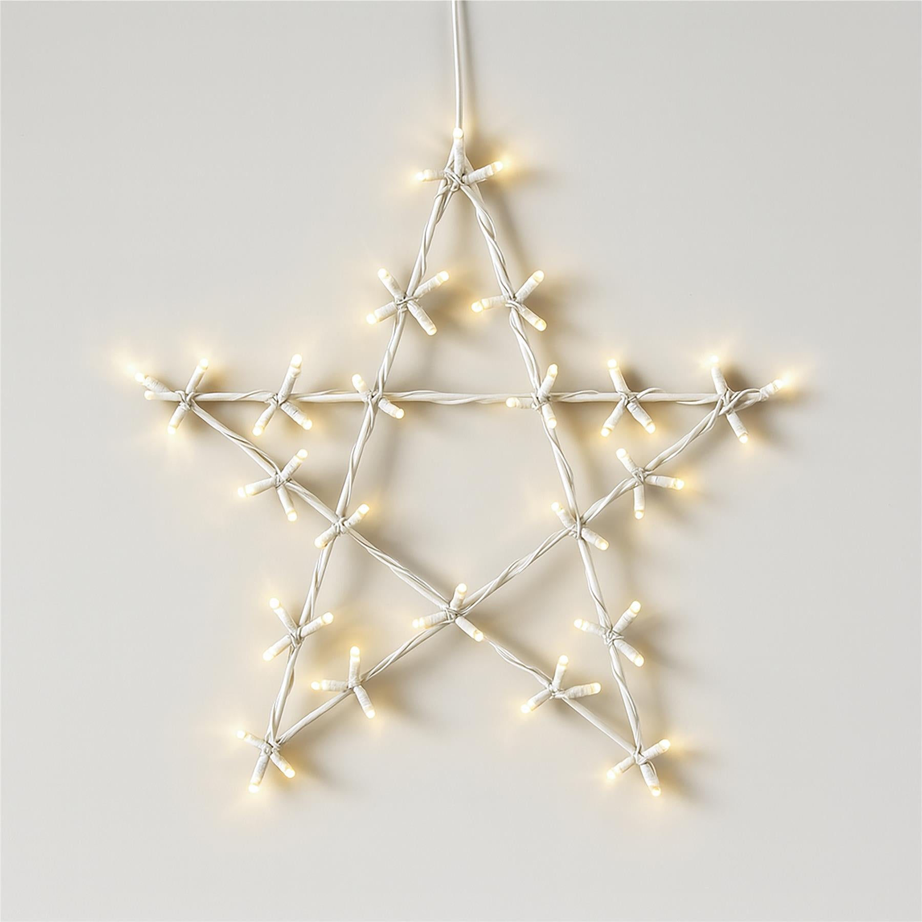 50cm Warm White LED Christmas Festive Holiday Decoarative Metal Star