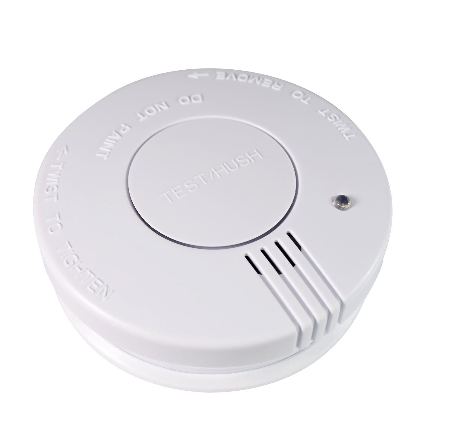 Mercury SD102P Smoke Alarm for Home Photoelectric Battery Smoke Alarm Smoke Detector with Large Hush/Test Button, Supplied with Battery And Fixing Kit Fully Certified, White