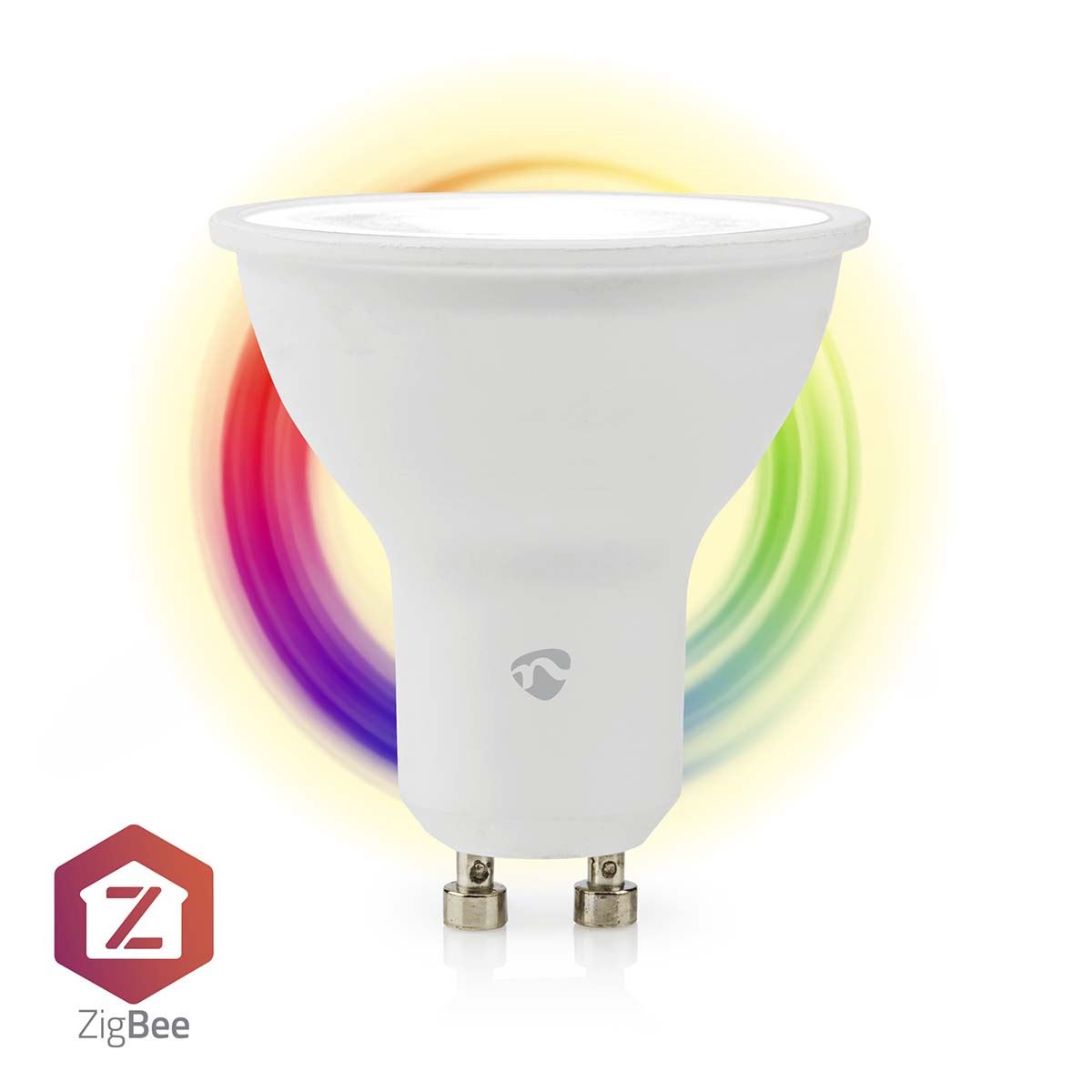 Nedis SmartLife Full Colour LED Bulb GU10 Zigbee, RGB + 2200-6500K, Voice Control with Alexa & Google Home, App & Remote Control, Timer Function, Energy-Efficient, Dimmable