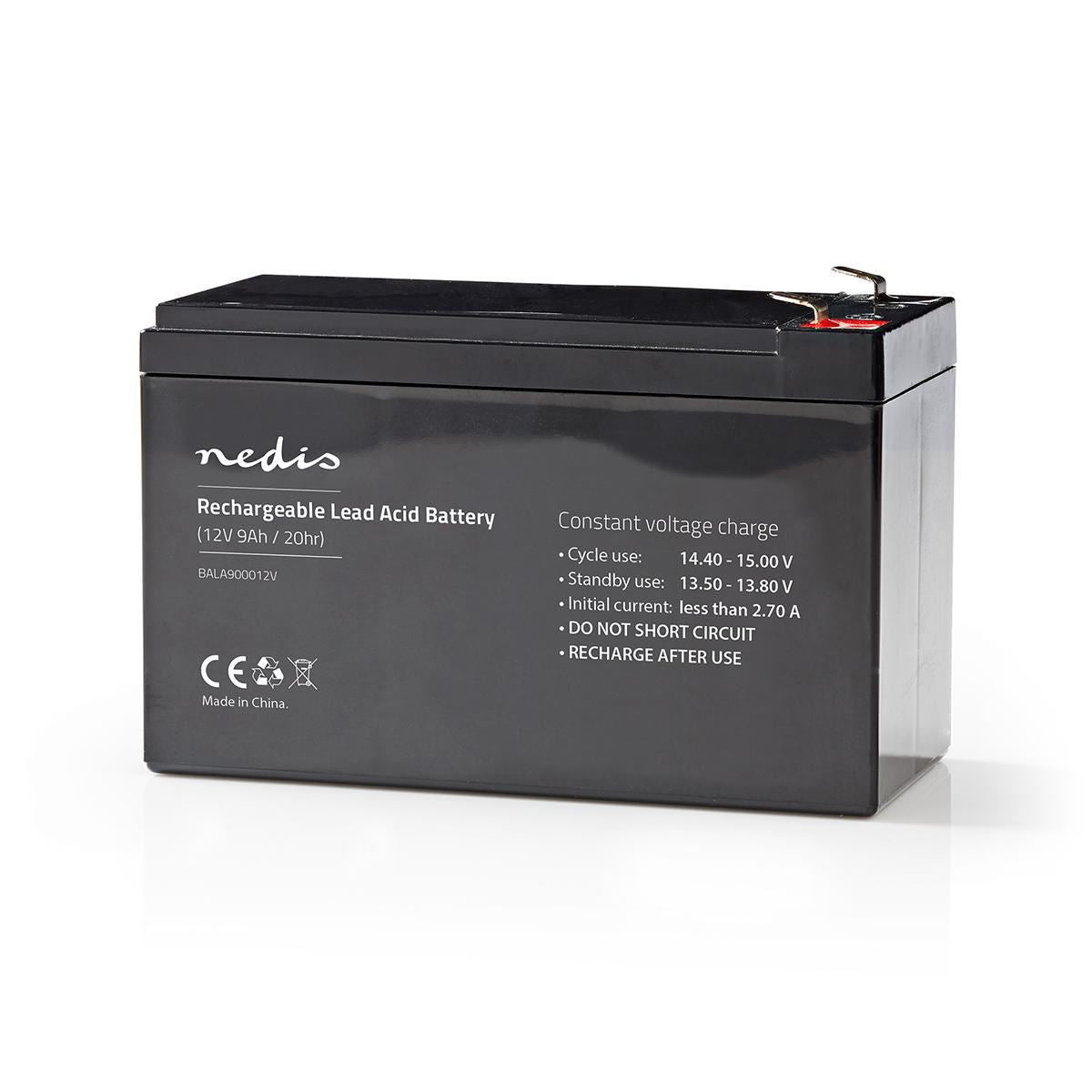 Nedis Battery | Lead-Acid | Rechargeable | 12 V | 9000 mAh