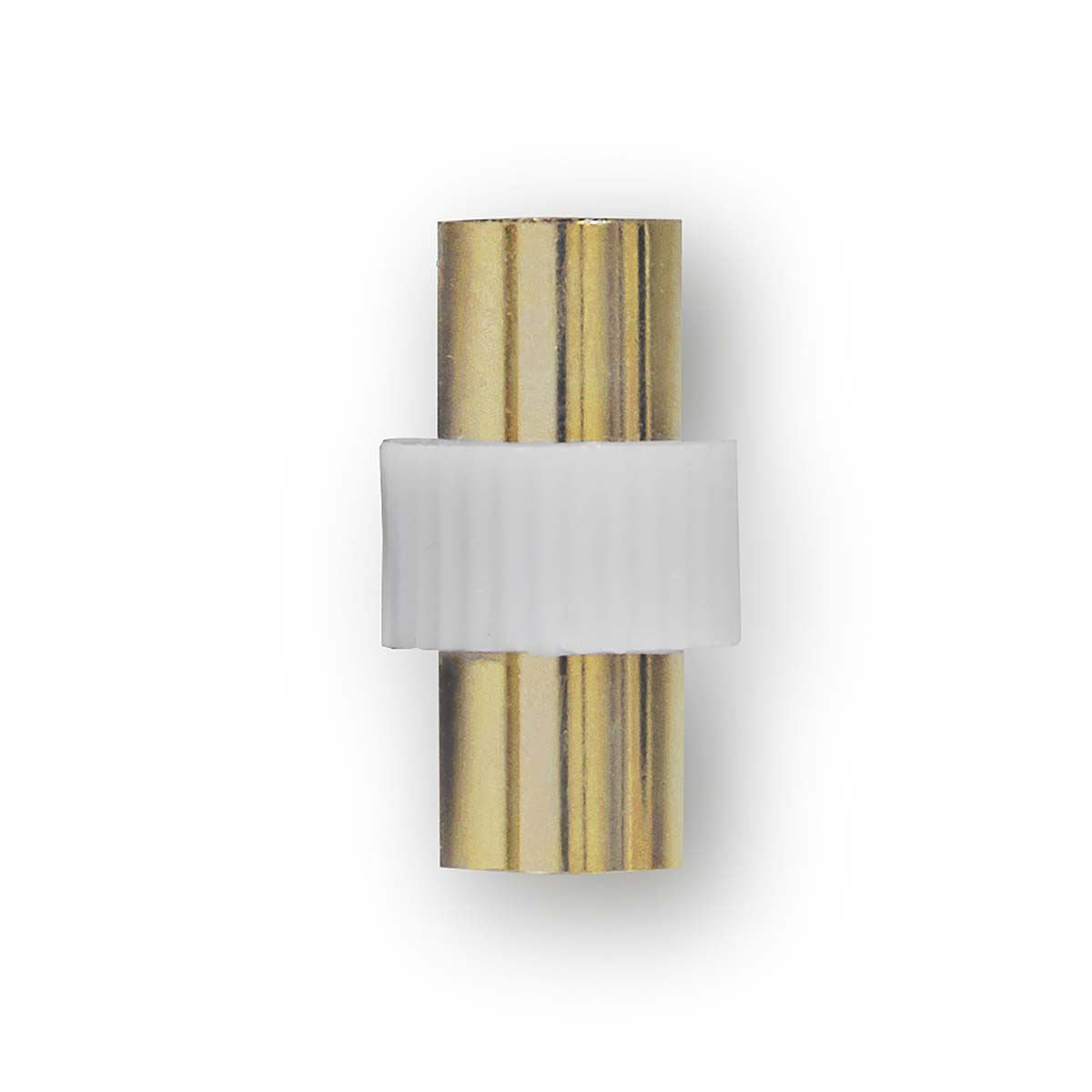 Nedis Satellite & Antenna Adapter | IEC (Coax) Male | IEC (Coax) Male | Gold Plated | 75 Ohm | Straight | Metal / Plastic | White | 1 pcs | Box