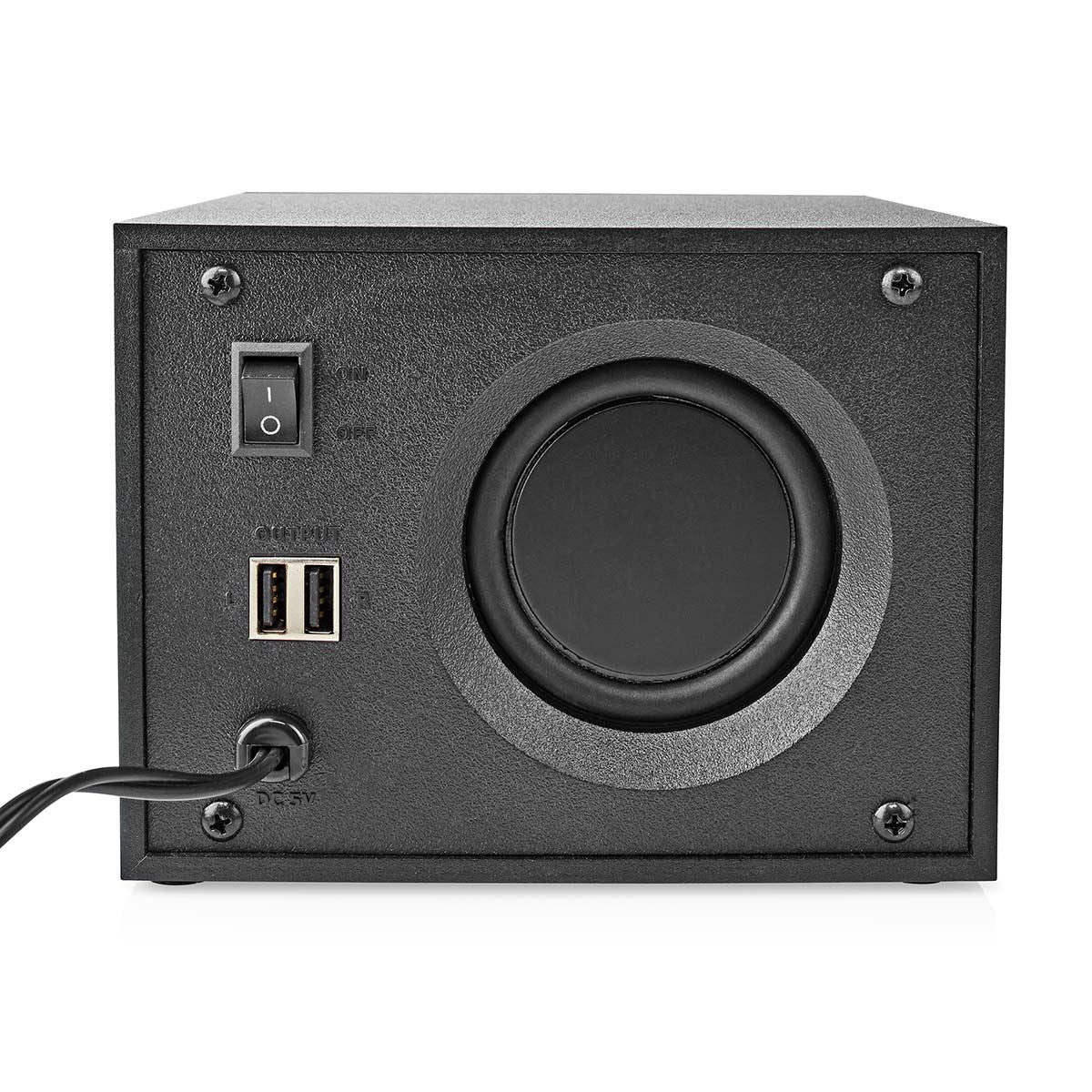 Nedis Gaming Speaker | Speaker channels: 2.1 | USB Powered | 3.5 mm Male | 33 W | LED | Volume control