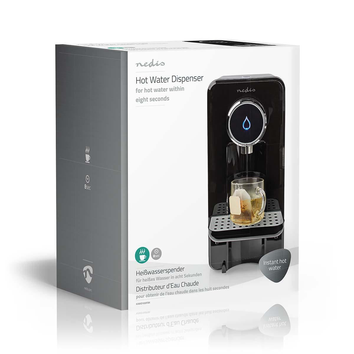 Nedis Instant Hot Water Dispenser, 2.5L Tank with Fast Boil, Variable Dispense, Adjustable Temperature, Boil Dry & Overheat Protection