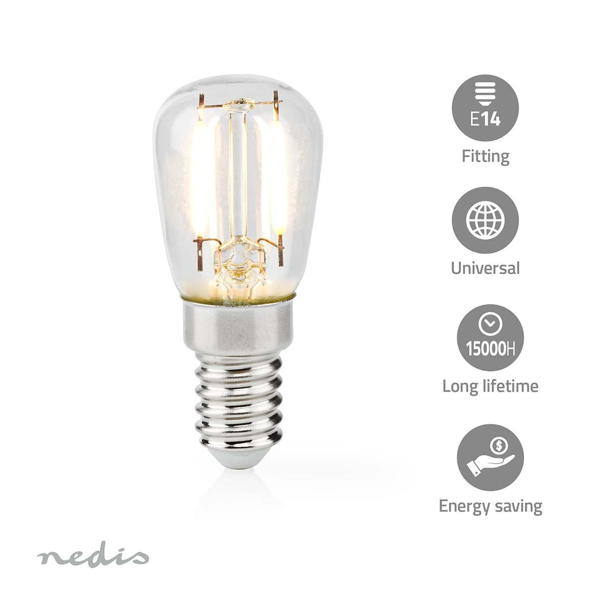 Nedis Replacement Refrigerator Bulb | LED | E14 | 2 W | T26